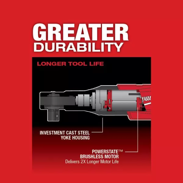 Milwaukee M12 FUEL 12-Volt Lithium-Ion Brushless Cordless 1/2 in. Ratchet (Tool-Only)