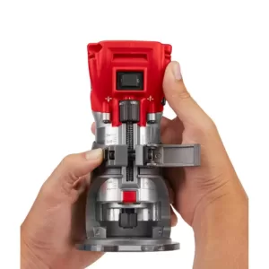 Milwaukee M18 FUEL 18-Volt Lithium-Ion Brushless Cordless Compact Router w/ Compact Router Offset Base & Router Plunge Base