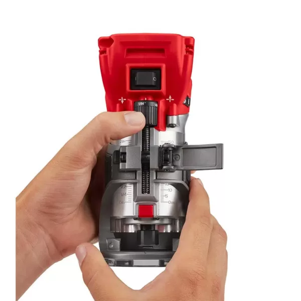 Milwaukee M18 FUEL 18-Volt Lithium-Ion Brushless Cordless Compact Router w/ Compact Router Offset Base