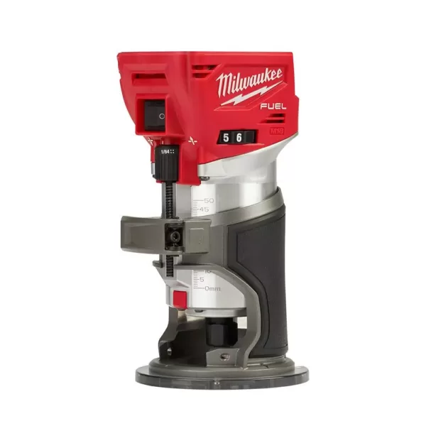 Milwaukee M18 FUEL 18-Volt Plunge Base Lithium-Ion Brushless Cordless Compact Router (Tool-Only)