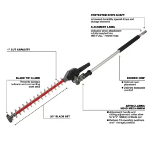 Milwaukee M18 FUEL 18-Volt Lithium-Ion Cordless Brushless String Grass Trimmer with Pole Saw, Hedge Trimmer, Edger Attachments