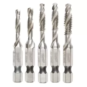 Milwaukee SHOCKWAVE SAE Steel Drill Tap Set (5-Piece)