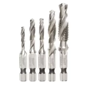 Milwaukee SHOCKWAVE Metric Steel Drill Tap Set (5-Piece)