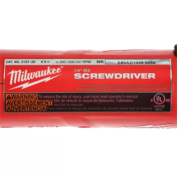 Milwaukee M4 4-Volt Lithium-Ion Cordless 1/4 in. Hex Screwdriver 2-Battery Kit