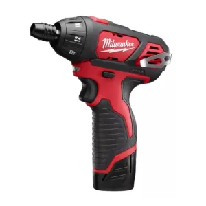 Milwaukee M12 12-Volt Lithium-Ion Cordless 1/4 in. Hex Screwdriver Kit w/Two 1.5Ah Batteries and 25 ft. STUD Tape Measure