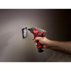 Milwaukee M12 12-Volt Lithium-Ion Cordless 1/4 in. Hex Screwdriver Kit with Two 1.5Ah Batteries, Charger and Tool Bag