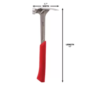 Milwaukee 17 oz. Smooth Face Framing Hammer with Hammer Loop