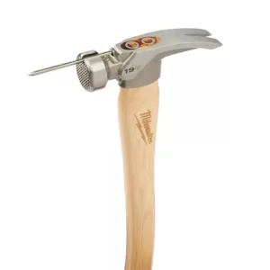 Milwaukee 19 oz. Wood Milled Face Hickory Framing Hammer