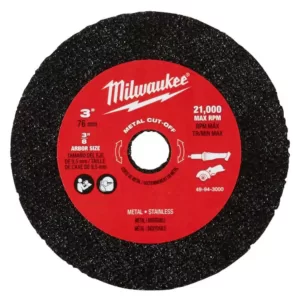 Milwaukee 3 in. Metal Cut Off Wheel (3-Pack)