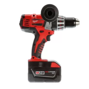 Milwaukee M28 28-Volt Lithium-Ion Cordless 1/2 in. Hammer Drill Kit with Two 3.0Ah Batteries and Charger