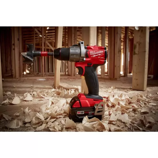 Milwaukee M18 Fuel 18-Volt Lithium-Ion Brushless Cordless 1/2 in. Hammer Drill Driver Kit with Two 5.0 Ah Batteries and Hard Case