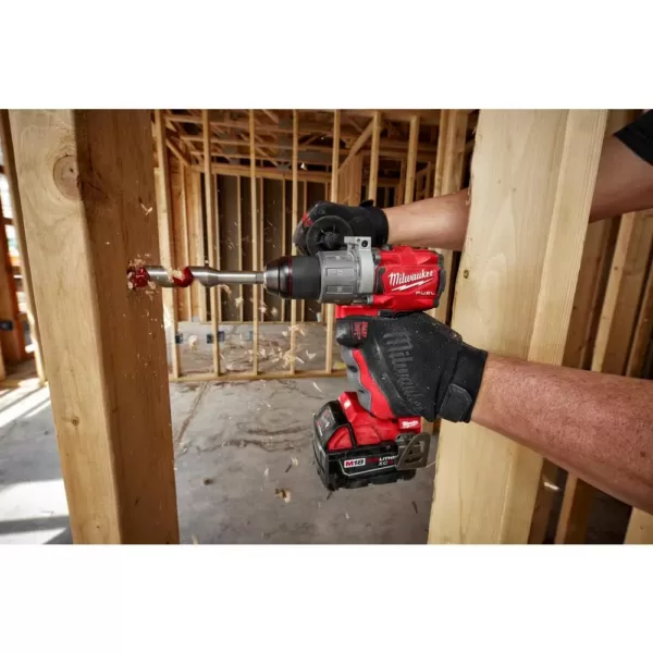 Milwaukee M18 Fuel 18-Volt Lithium-Ion Brushless Cordless 1/2 in. Hammer Drill Driver Kit with Two 5.0 Ah Batteries and Hard Case