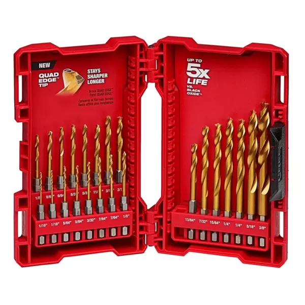 Milwaukee Hole Dozer Carbide Hole Saw Set with SHOCKWAVE IMPACT DUTY Titanium Drill Bit Set (35-Piece)