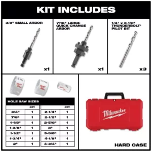 Milwaukee Hole Dozer Electricians Bi-Metal Hole Saw Set with SHOCKWAVE Impact Duty Driver Steel Bit Set (69-Piece)