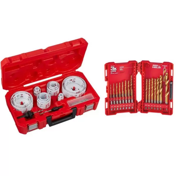 Milwaukee Hole Dozer Electricians Bi-Metal Hole Saw Set with SHOCKWAVE IMPACT DUTY Titanium Drill Bit Set (42-Piece)