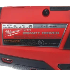 Milwaukee M12 FUEL 12-Volt Lithium-Ion Brushless Cordless 1/4 in. Hex Impact Driver Kit W/(2) 2.0Ah Batteries, Charger & Hard Case