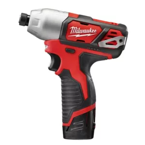 Milwaukee M12 12-Volt Lithium-Ion Cordless 1/4 in. Impact Driver Kit W/(2) 1.5Ah Batteries, Charger & Case