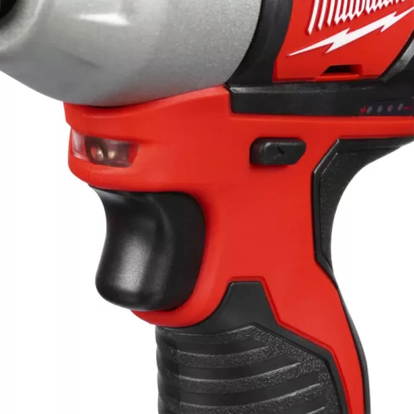 Milwaukee M12 12-Volt Lithium-Ion Cordless 1/4 in. Impact Driver Kit W/(2) 1.5Ah Batteries, Charger & Case