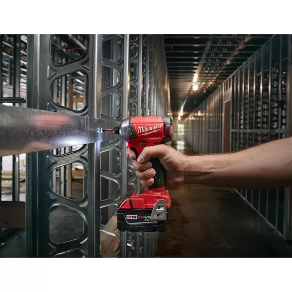 Milwaukee M18 FUEL SURGE 18-Volt Lithium-Ion Brushless Cordless 1/4 in. Hex Impact Driver Compact Kit with Two 5.0 Ah Batteries