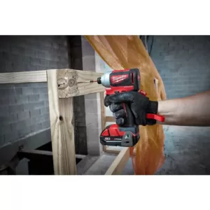 Milwaukee M18 18-Volt Lithium-Ion Brushless Cordless 1/4 in. Impact Driver Kit with Two 2.0 Ah Batteries, Charger and Hard Case