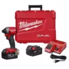 Milwaukee M18 FUEL 18-Volt Lithium-Ion Brushless Cordless 1/4 in. Hex Impact Driver Kit with Two 5.0Ah Batteries Charger Hard Case