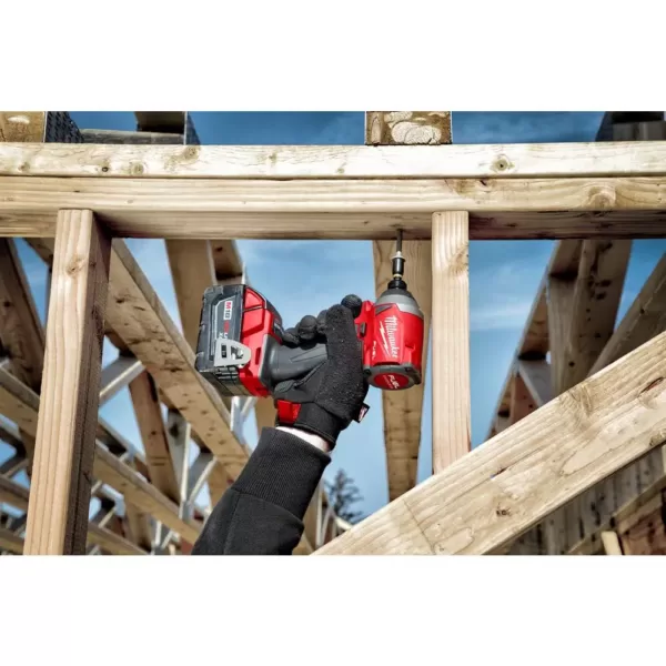 Milwaukee M18 FUEL 18-Volt Lithium-Ion Brushless Cordless 1/4 in. Hex Impact Driver Kit W/(2) 2.0Ah Batteries, Charger, Hard Case