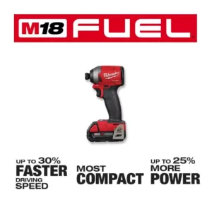 Milwaukee M18 FUEL 18-Volt Lithium-Ion Brushless Cordless 1/4 in. Hex Impact Driver Kit W/(2) 2.0Ah Batteries, Charger, Hard Case