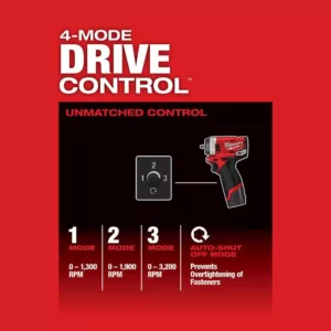 Milwaukee M12 FUEL 12-Volt Lithium-Ion Brushless Cordless Stubby 1/4 in. Impact Wrench (Tool-Only)