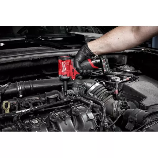 Milwaukee M12 FUEL 12-Volt Lithium-Ion Brushless Cordless Stubby 3/8 in. Impact Wrench and Impact Driver W/two 3.0 Ah Batteries