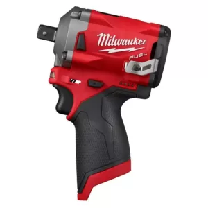 Milwaukee M12 FUEL 12-Volt Lithium-Ion Brushless Cordless Stubby 3/8 in. and 1/2 in. Impact Wrenches with two 3.0 Ah Batteries