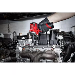 Milwaukee M12 FUEL 12-Volt Lithium-Ion Brushless Cordless Stubby 3/8 in. Impact Wrench and Ratchet Kit (Tool-Only Kit)