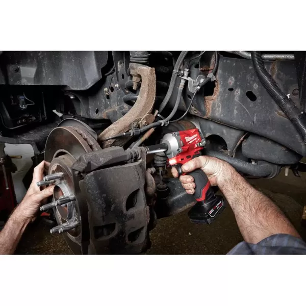 Milwaukee M12 FUEL 12-Volt Lithium-Ion Brushless Cordless Stubby 3/8 in. Impact Wrench (Tool-Only)