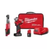 Milwaukee M12 FUEL 12-Volt Lithium-Ion Brushless Cordless Stubby 3/8 in. Impact Wrench & Ratchet Combo Kit (2-Tool)