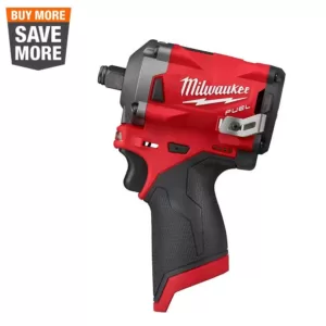 Milwaukee M12 FUEL 12-Volt Lithium-Ion Brushless Cordless Stubby 1/2 in. Impact Wrench (Tool-Only)