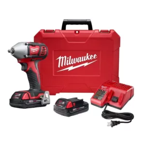 Milwaukee M18 18-Volt Lithium-Ion Cordless 3/8 in. Impact Wrench W/ Friction Ring W/(2) 1.5Ah Batteries, Charger, Hard Case