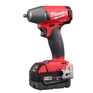 Milwaukee M18 FUEL 18-Volt Lithium-Ion Brushless Cordless 3/8 in. Impact Wrench with Friction Ring Kit with Two 5 Ah Batteries