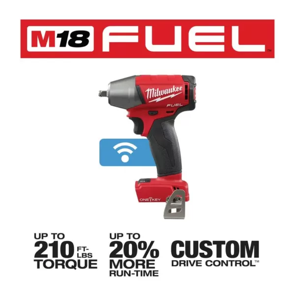 Milwaukee M18 FUEL ONE-KEY 18-Volt Lithium-Ion Brushless Cordless 3/8 in. Impact Wrench w/ Friction Ring (Tool-Only)