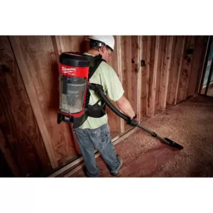 Milwaukee M18 FUEL 18-Volt 1/2 in. Lithium-Ion Cordless Impact Wrench w/ Friction Ring & Backpack Vacuum w/ Two 6.0Ah Batteries