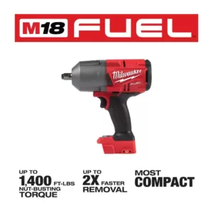 Milwaukee M18 FUEL 18-Volt 1/2 in. Lithium-Ion Brushless Cordless Impact Wrench w/ Friction Ring & Bandsaw w/ Two 6.0Ah Batteries