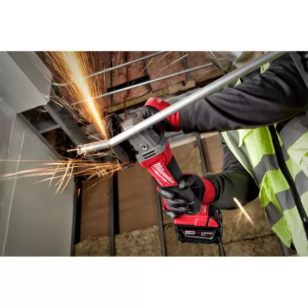 Milwaukee M18 FUEL 18-Volt 1/2 in. Lithium-Ion Brushless Cordless Impact Wrench w/ Friction Ring & Grinder w/ Two 6.0Ah Batteries