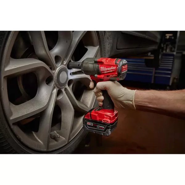 Milwaukee M18 FUEL 18-Volt Lithium-Ion Brushless Cordless 1/2 in. High Torque/Mid Torque/3/8 in. Impact Wrench Combo Kit (3-Tool)