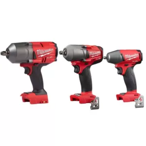 Milwaukee M18 FUEL 18-Volt Lithium-Ion Brushless Cordless 1/2 in. High Torque/Mid Torque/3/8 in. Impact Wrench Combo Kit (3-Tool)