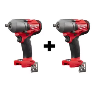 Milwaukee M18 FUEL 18-Volt Lithium-Ion Brushless Cordless Mid Torque 1/2 in. Impact Wrench with Friction Ring (2-Tool)