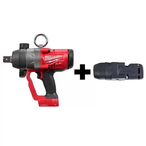 Milwaukee M18 ONE-KEY FUEL 18-Volt Lithium-Ion Brushless Cordless 1 in. Impact Wrench with Friction Ring With Protective Boot