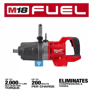 Milwaukee M18 FUEL 18-Volt Lithium-Ion Brushless Cordless 1 in. Impact Wrench with D-Handle (Tool-Only)