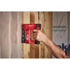 Milwaukee M12 12-Volt Lithium-Ion Cordless Jig Saw and Crown Stapler with two 3.0 Ah Batteries