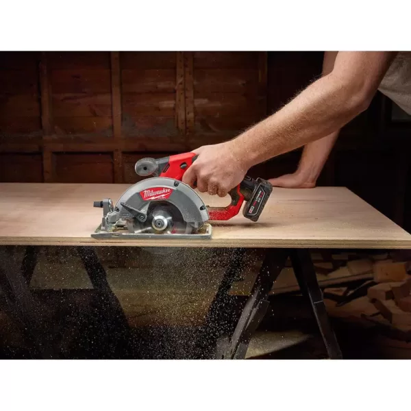 Milwaukee M12 12-Volt Lithium-Ion Cordless Jig Saw and 5-3/8 in. Circular Saw Combo Kit W/ (1) 2.0Ah Battery and Charger