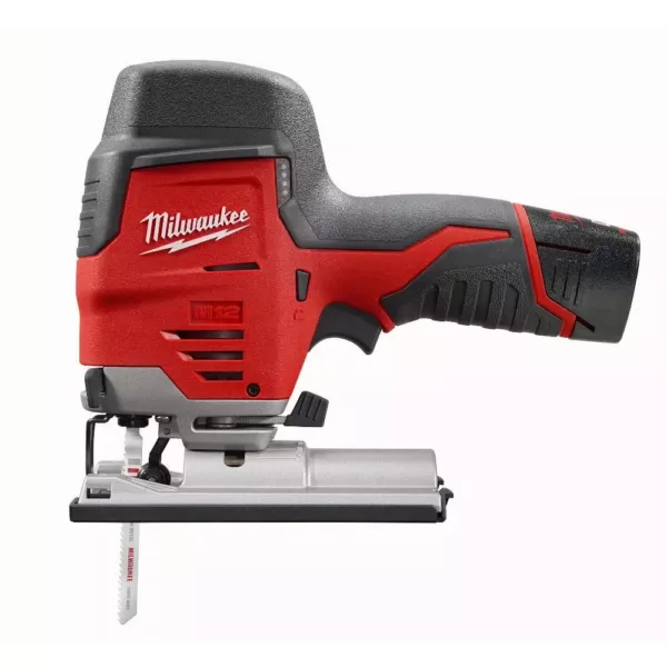 Milwaukee M12 12-Volt Lithium-Ion Cordless Jig Saw Kit with One 1.5 Ah Battery, Charger, Tool Bag