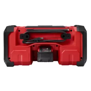 Milwaukee M18 18-Volt Lithium-Ion Cordless Jobsite Radio with INKZALL Black Fine Point Jobsite Marker