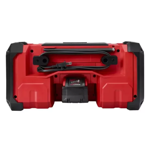 Milwaukee M18 18-Volt Lithium-Ion Cordless Jobsite Radio with INKZALL Black Fine Point Jobsite Marker